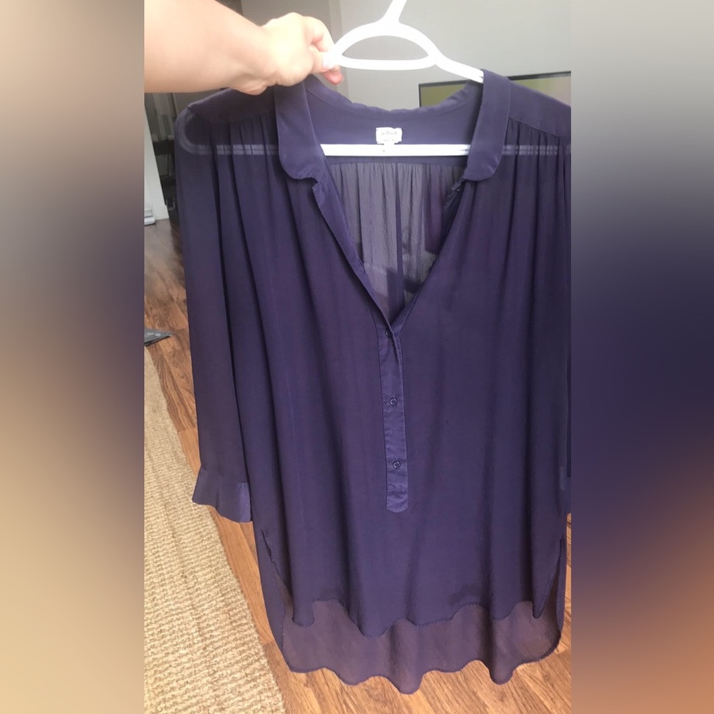 Wilfred Purple Sheer Blouse